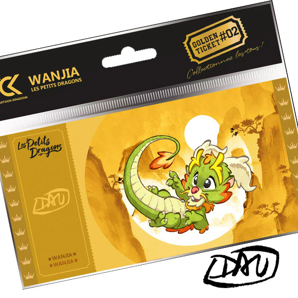 Dav Golden Ticket Col1 Petits Dragons Wanjia Lot X10